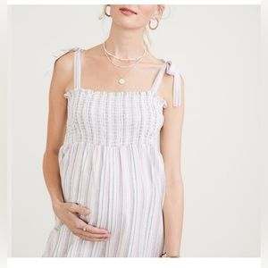 Hatch Jojo Jumpsuit Ivory Stripe Size 1